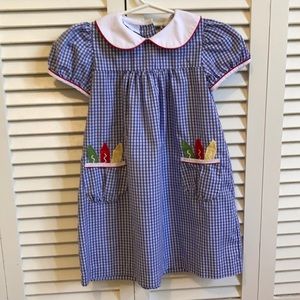 Gingham Dress with by Little English size 4